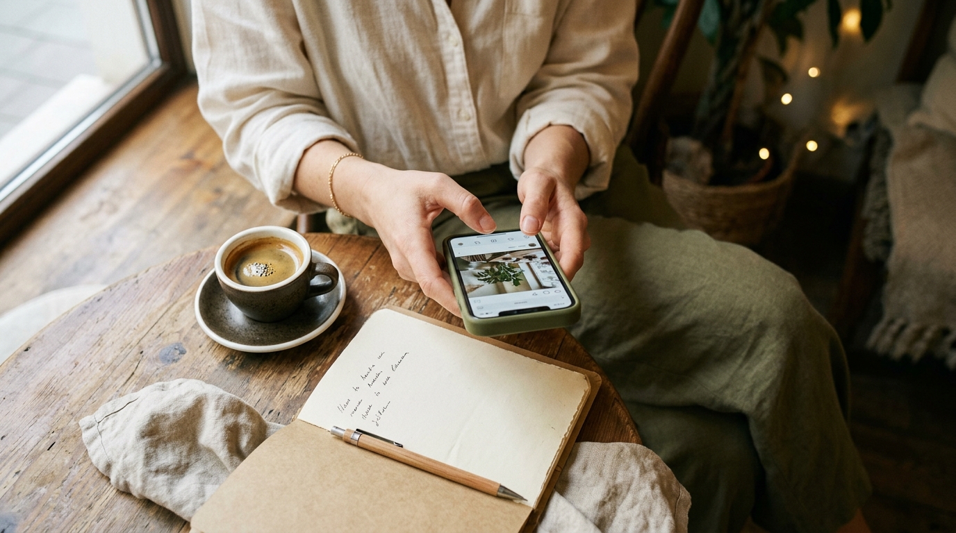 A small business owner thanking a happy customer — the natural moment to ask for a referral